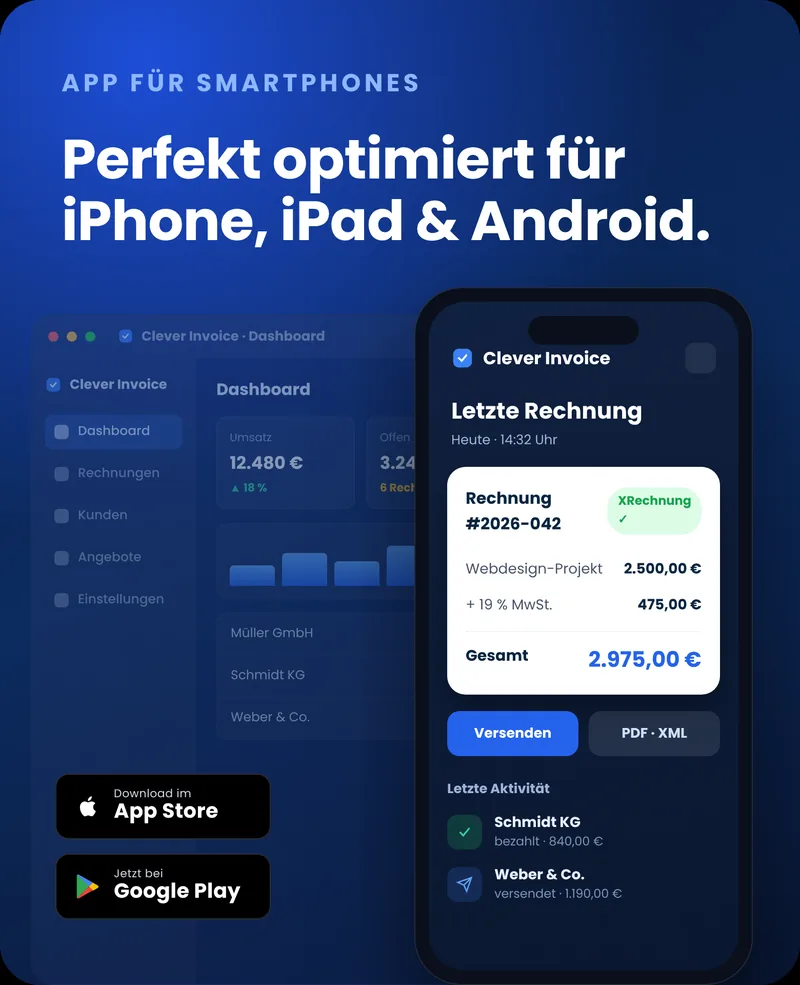App für Smartphones – perfekt optimiert für iPhone, iPad & Android